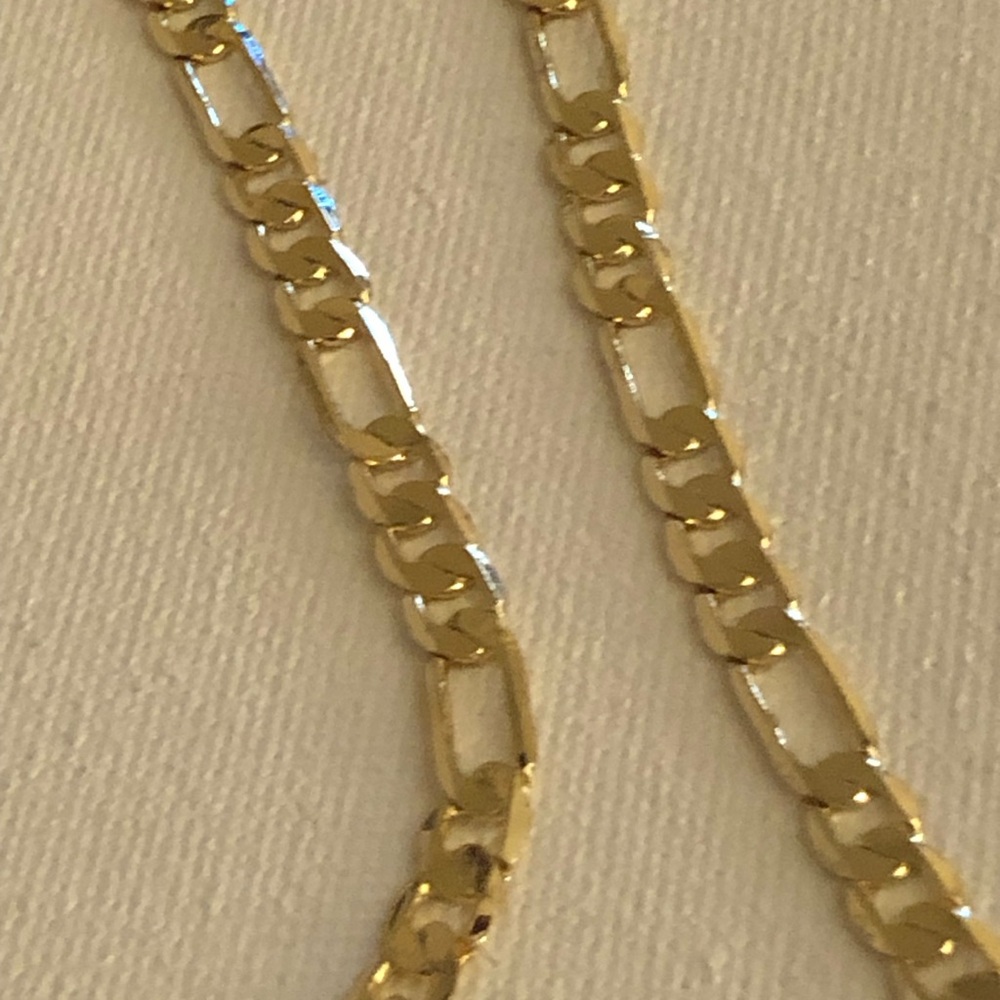 Gold-tone Figaro Chain Necklace